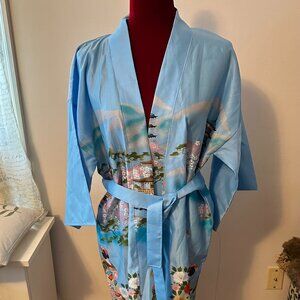 Blue printed Asian Robe size Med